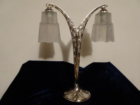 lampe à deux tulipes